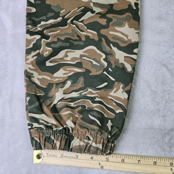 Sears Roebuck & Co Vintage Men’s Camo Jogger Pants Elastic Waist Band Sz Lg - Picture 6 of 9